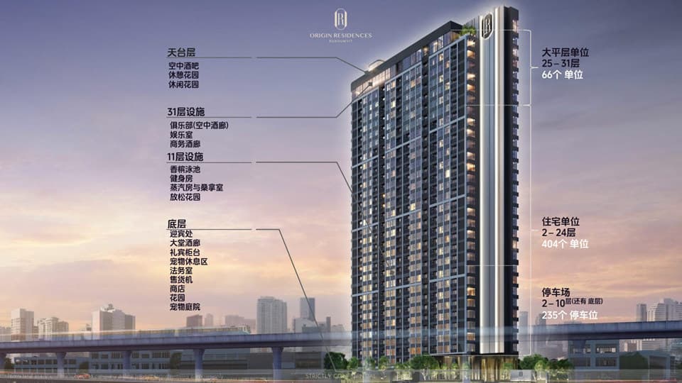 2025曼谷顶奢公寓之王！洲际联名+双轨交汇，素坤逸最后13%席位抢藏！ORIGIN RESIDENCES SUKHUMVIT