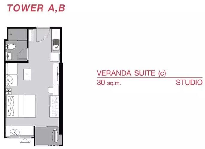 曼谷蓝康恒临铁学区公寓 | Supalai Veranda Ramkhamhaeng