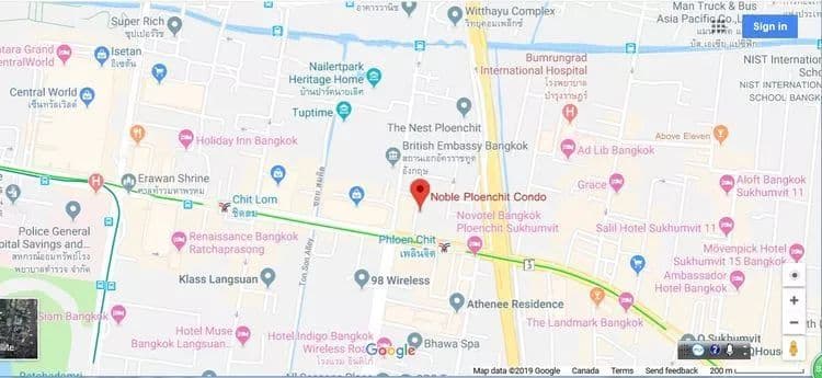 泰国曼谷高端现房公寓 Noble ploenchit 2居2卫 76平米