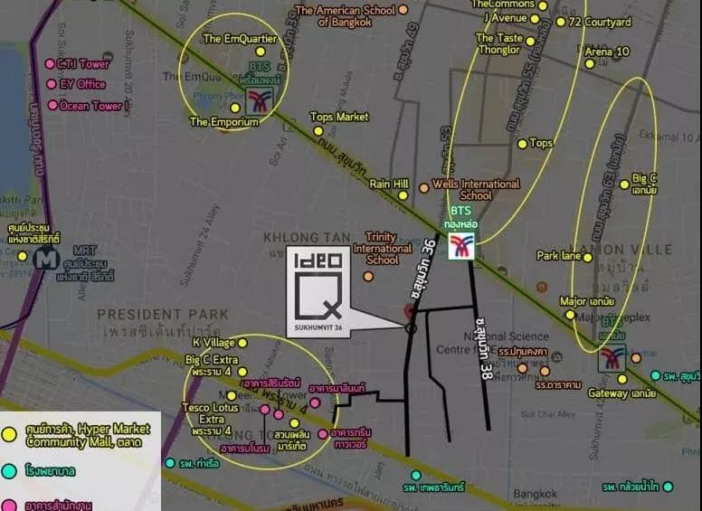 泰国曼谷公寓 Ideo Q Sukhumvit 36 12层 2室1卫 65平米