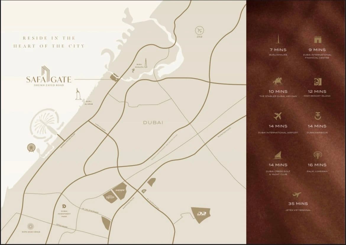 坐拥Safa Park+哈利法塔双封面人生！迪拜【SAFA GATE】豪华公寓