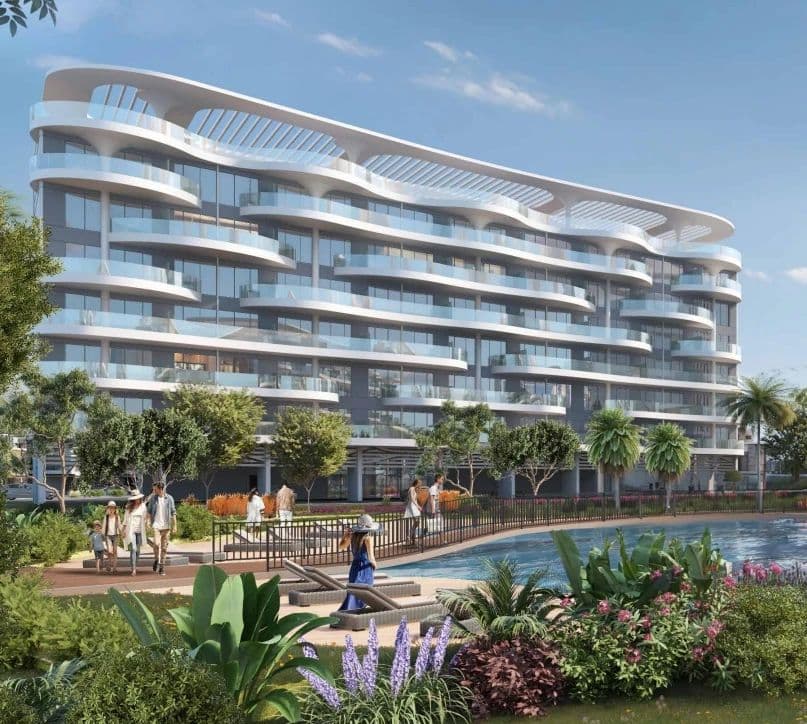 迪拜 | Damac 低密度社区精品公寓· 一线水晶湖景观