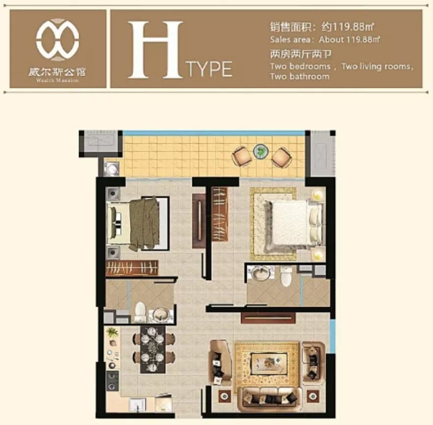 柬埔寨金边洞里萨河东岸第一高公寓丨威尔斯公馆 Wealth Mansion