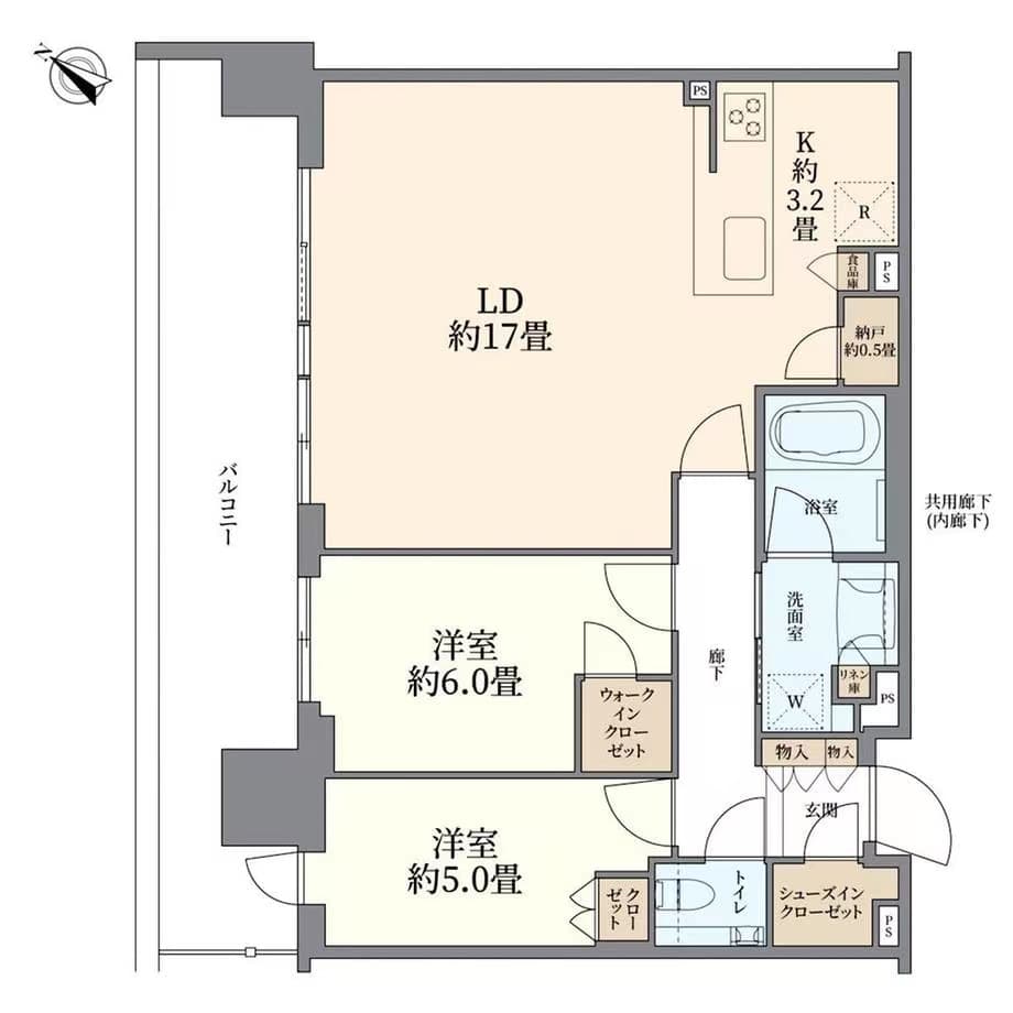 日本东京江东区自住塔楼公寓 2LDK