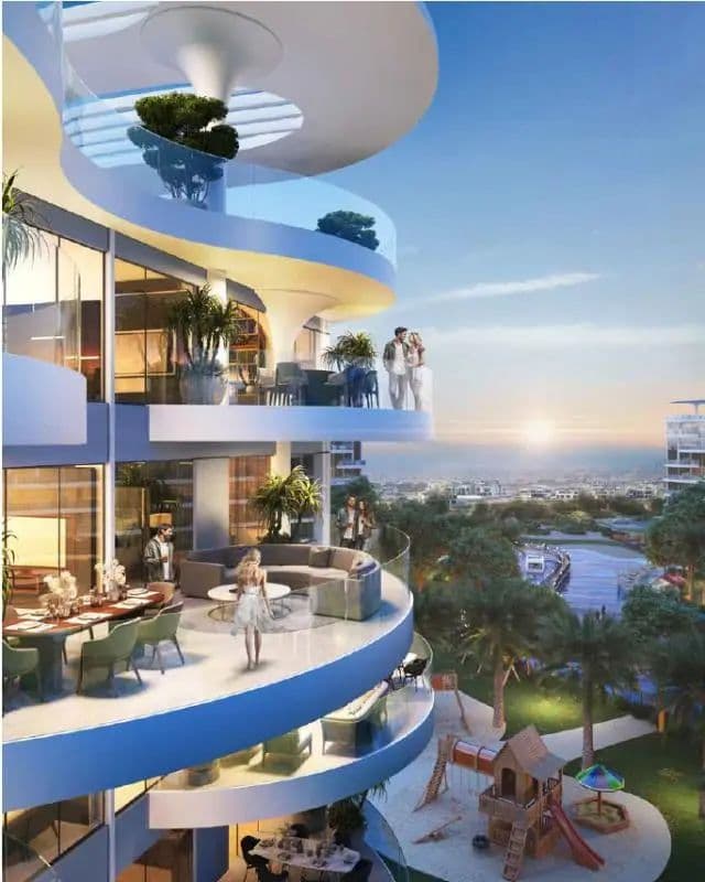 迪拜 | Damac 低密度社区精品公寓· 一线水晶湖景观