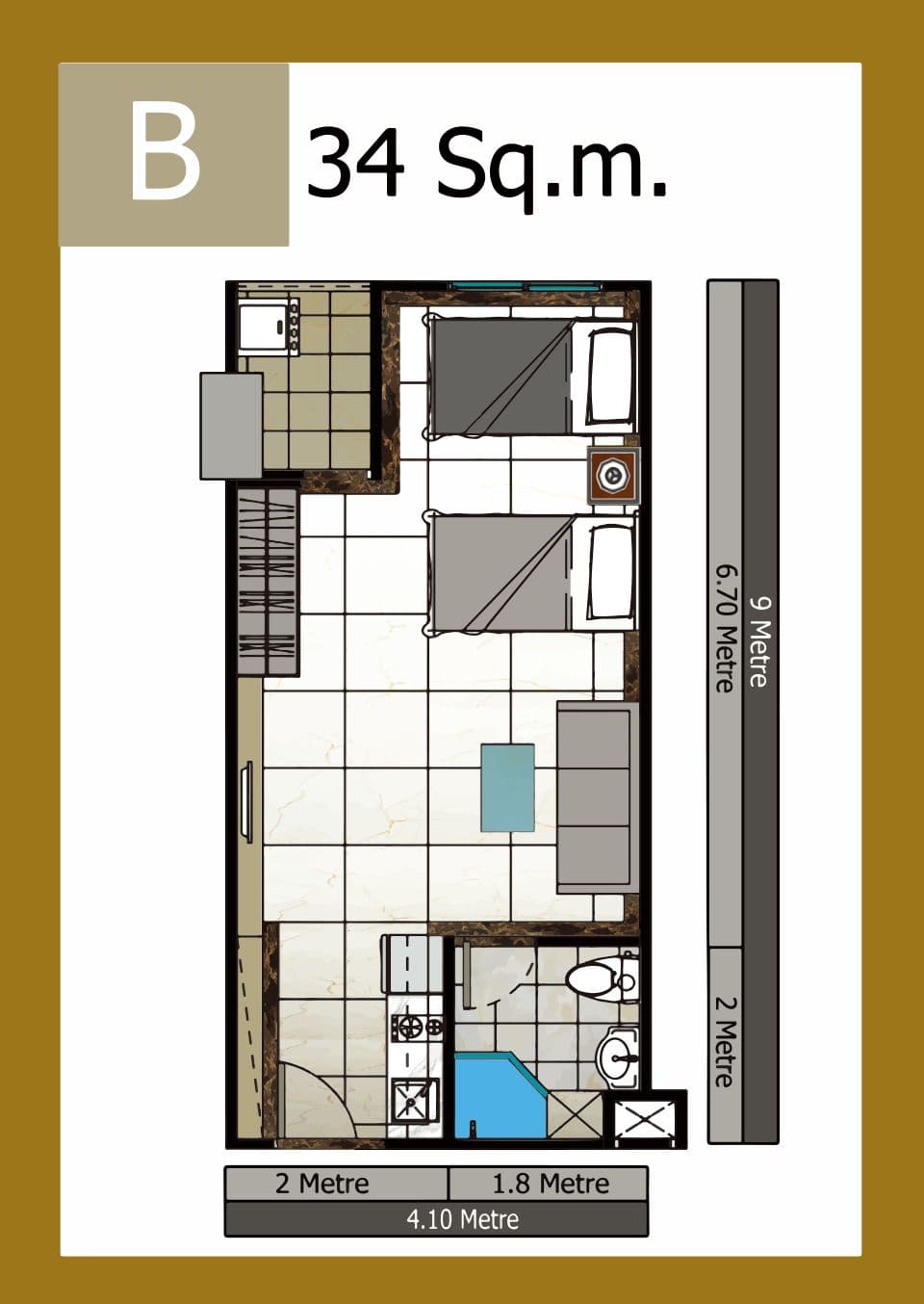 包租3年!芭提雅经济特区公寓丨CC观海城 CC Condominium 3