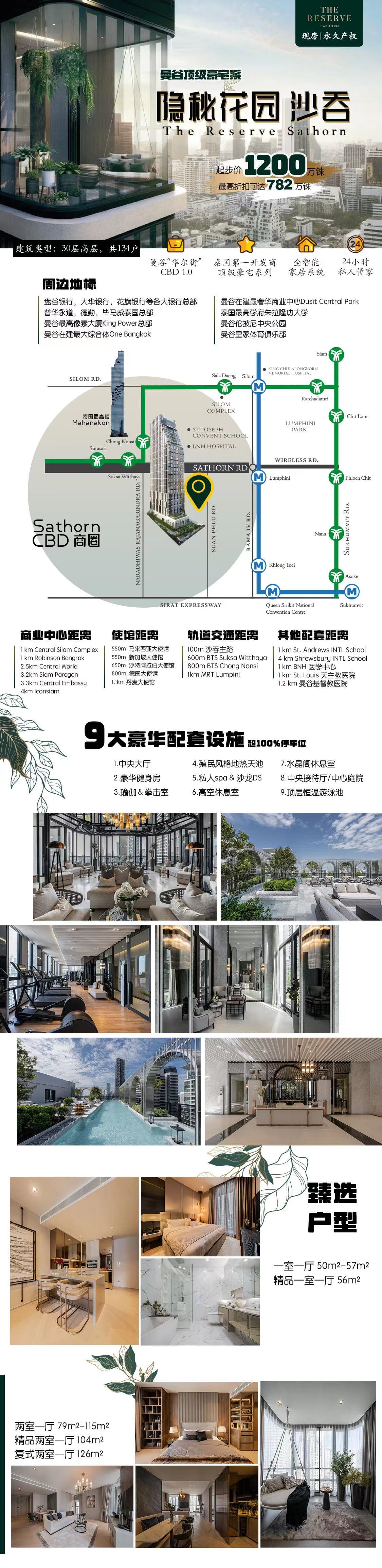 泰国｜沙吞·曼谷华尔街【全新现房】顶级豪宅