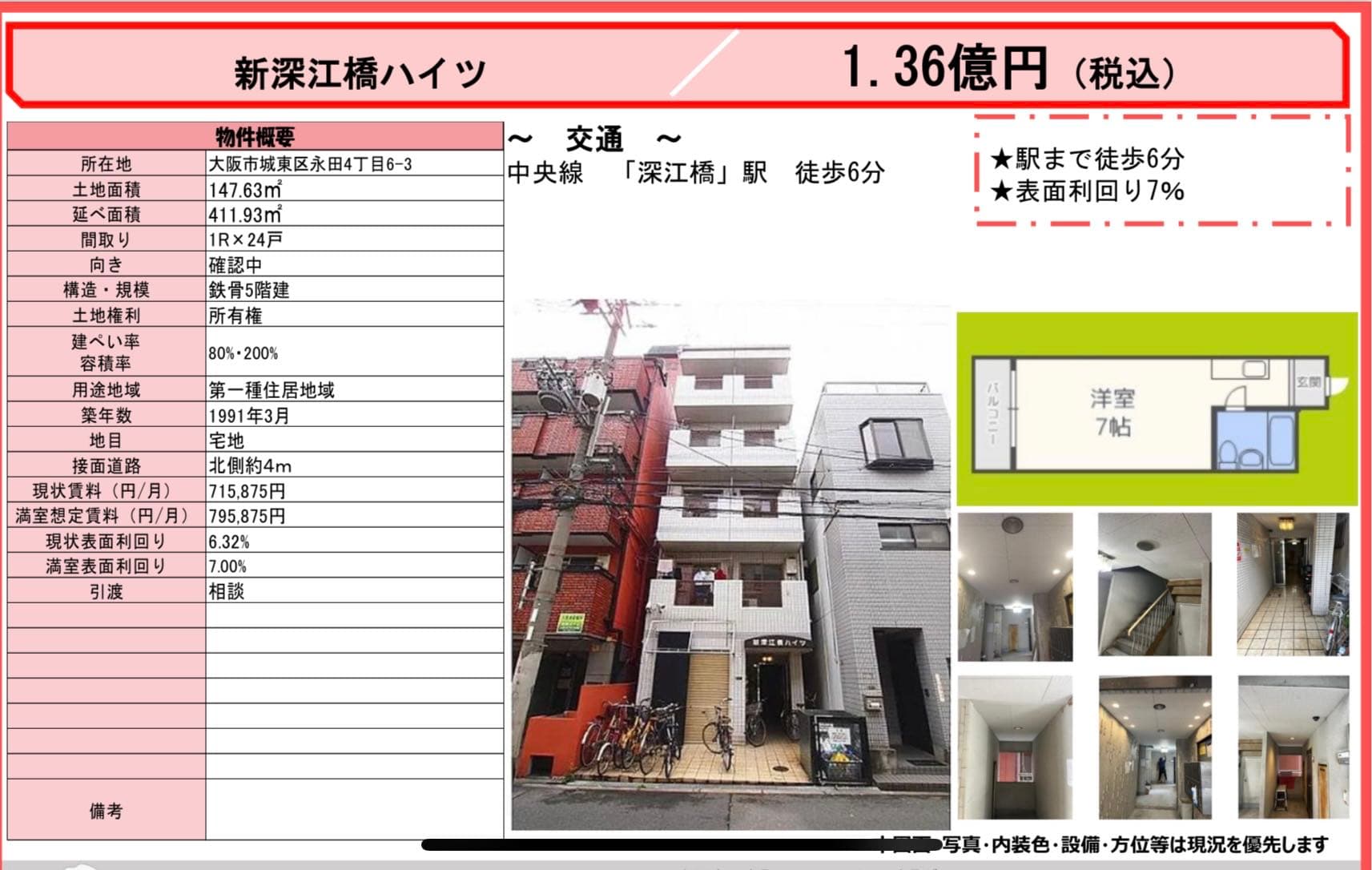 大阪市 城东区|收益近7%一栋楼