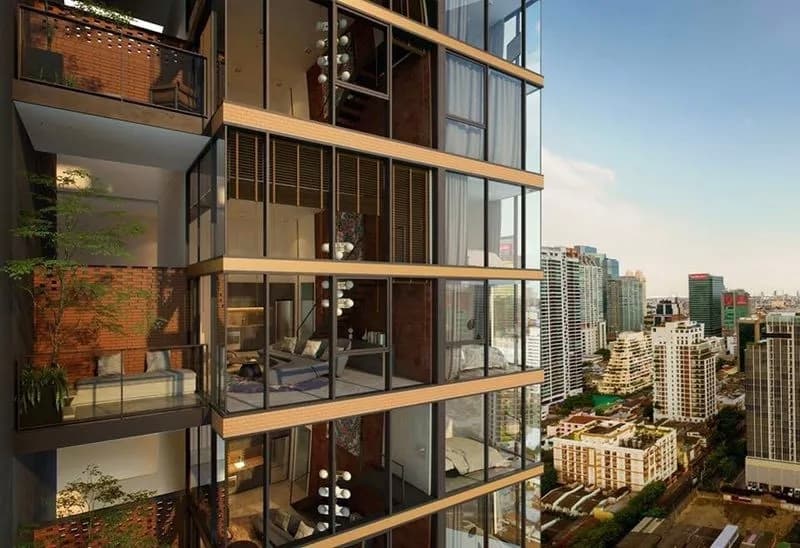 泰国曼谷公寓 The Lofts Silom 10层 复式 49平米