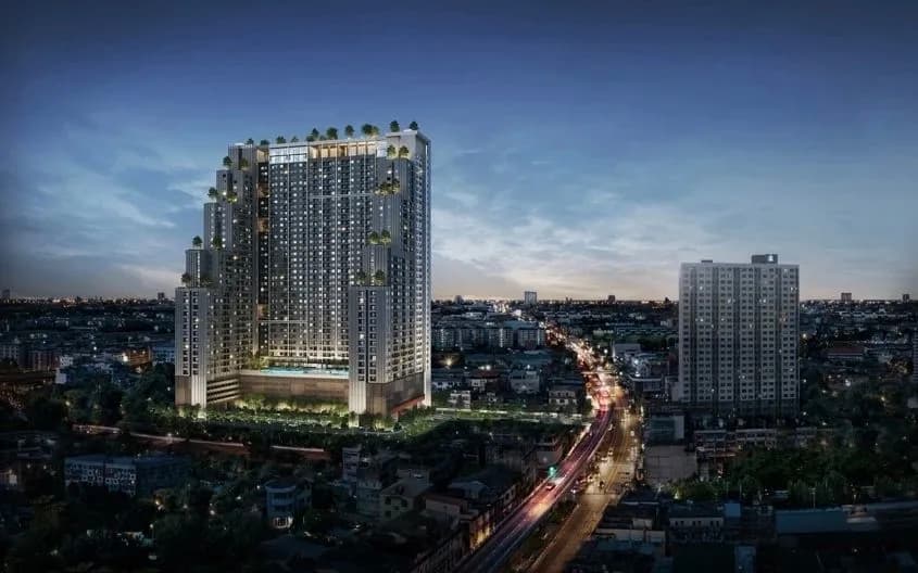泰国曼谷唯一三轨交汇大学城投资公寓丨蓝康恒大学里 The Livin Ram