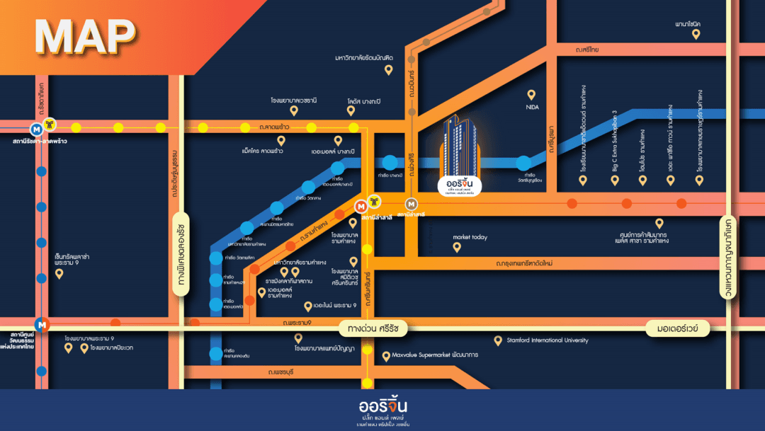 曼谷兰甘亨地区的唯一均为楼中楼公寓丨Origin Plug & Play Ramkhamhaeng Triple Station