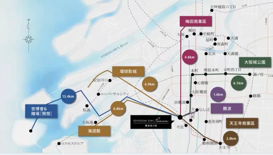 日本大阪市坐拥大阪难波CBD丨TOYOTOMI STAY Premium 难波樱川3