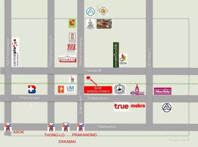 泰国曼谷Rama9新CBD公寓 The Base Garden Rama 9 28层 1居 32.5平米