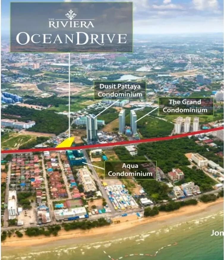 泰国芭提雅公寓 Riviera四期-Oceandrive 17层 1居 30.7平米
