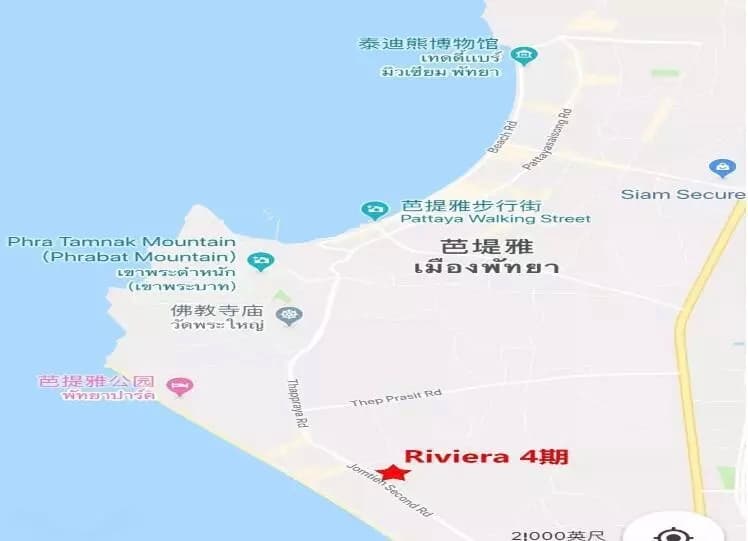 泰国芭提雅公寓 Riviera四期-Oceandrive 17层 1居 30.7平米