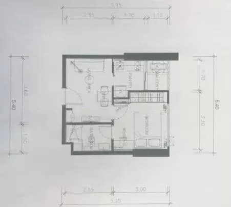 泰国曼谷公寓 The saint residence B栋29层 1居 30平米