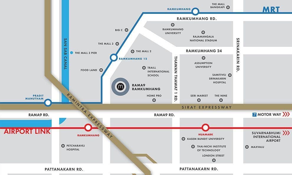 泰国曼谷公寓 Metris Rama9 12层 2居 50.5平米