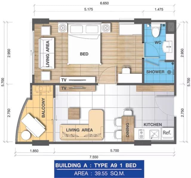 芭提雅鲸鱼码头海河双景海岸公寓|Whale Marina Condo