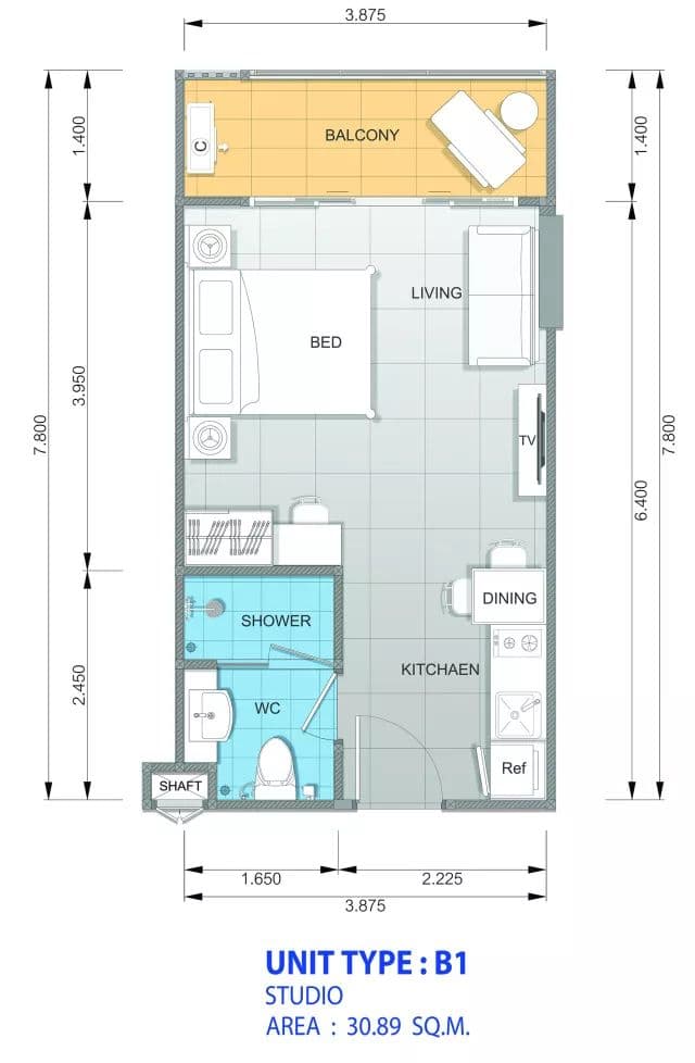 芭提雅鲸鱼码头海河双景海岸公寓|Whale Marina Condo