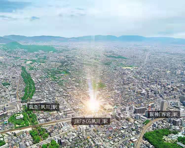 日本樱花胜地夙川公园旁豪华公寓 108.32平米 3LDK
