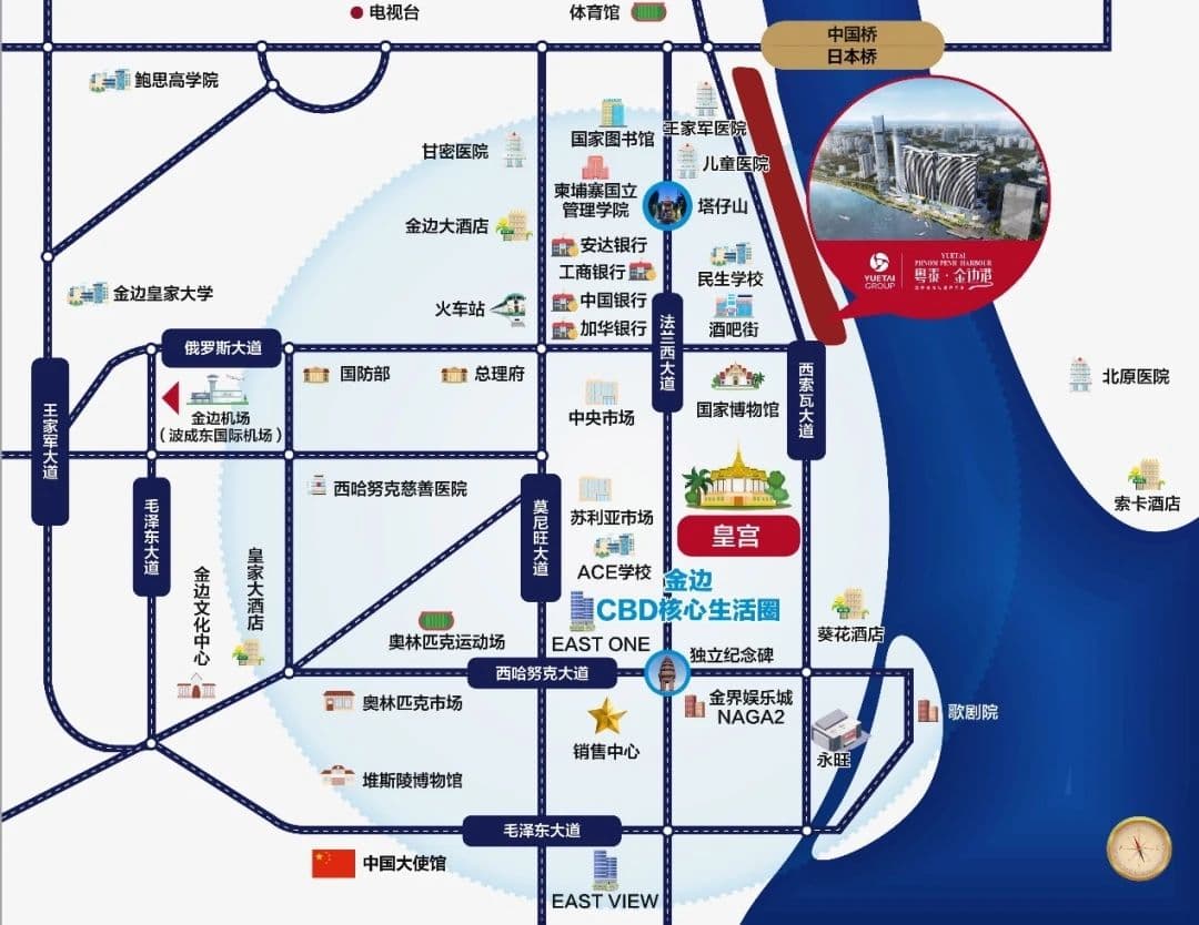 柬埔寨 | 金边CBD世界级城市综合体— 粤泰金边港