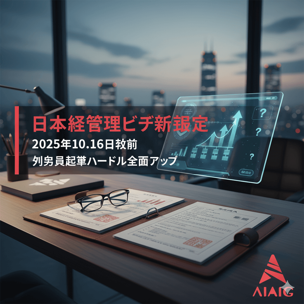 💼 日本「经营管理签证」新规10月16日正式施行!