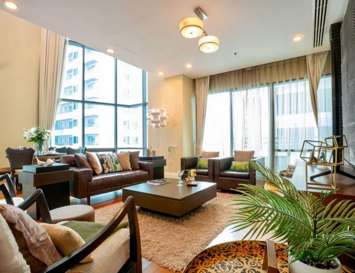 Bangkok Phrom Phong High-end Duplex Apartment for Rent, 3 Bedrooms 3 Bathrooms, Monthly Rent 125000 Thai Baht, Approximately 25000 Chinese Yuan