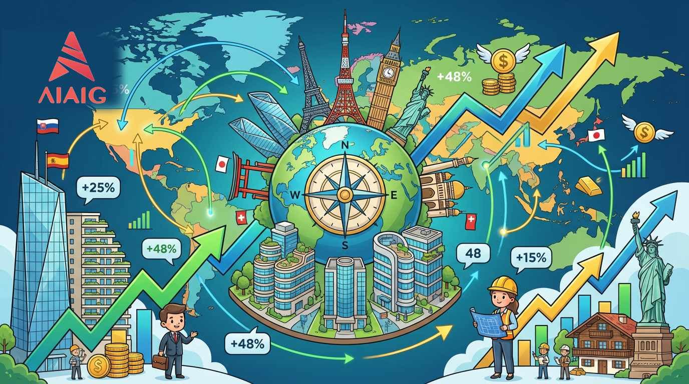 AIAIG Overseas Real Estate Investment Weekly Report | 2025 Week 48 (Part 2): Global Housing Price Trends, Rental Yield, and Investment Strategy Analysis