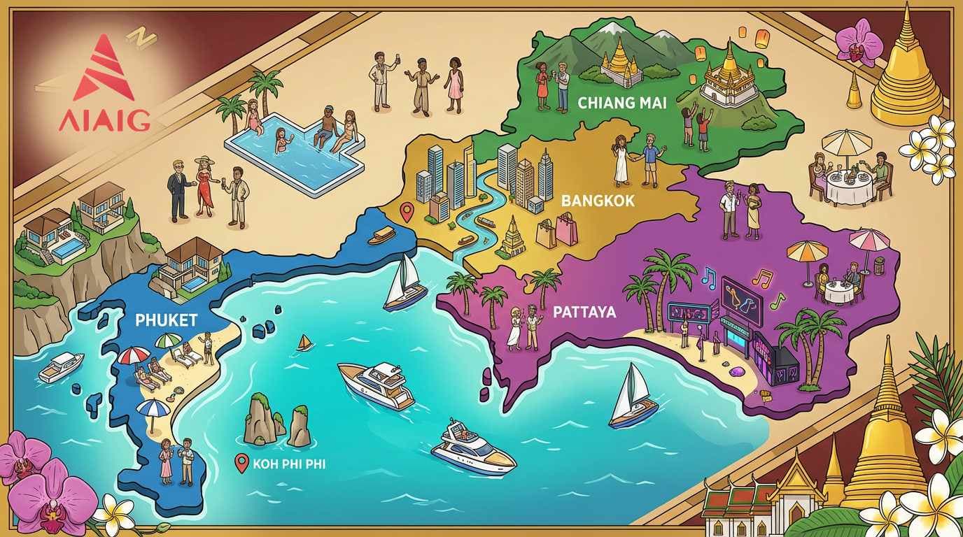In-depth Guide to Wealthy People Gathering Cities and Regional Division in Thailand