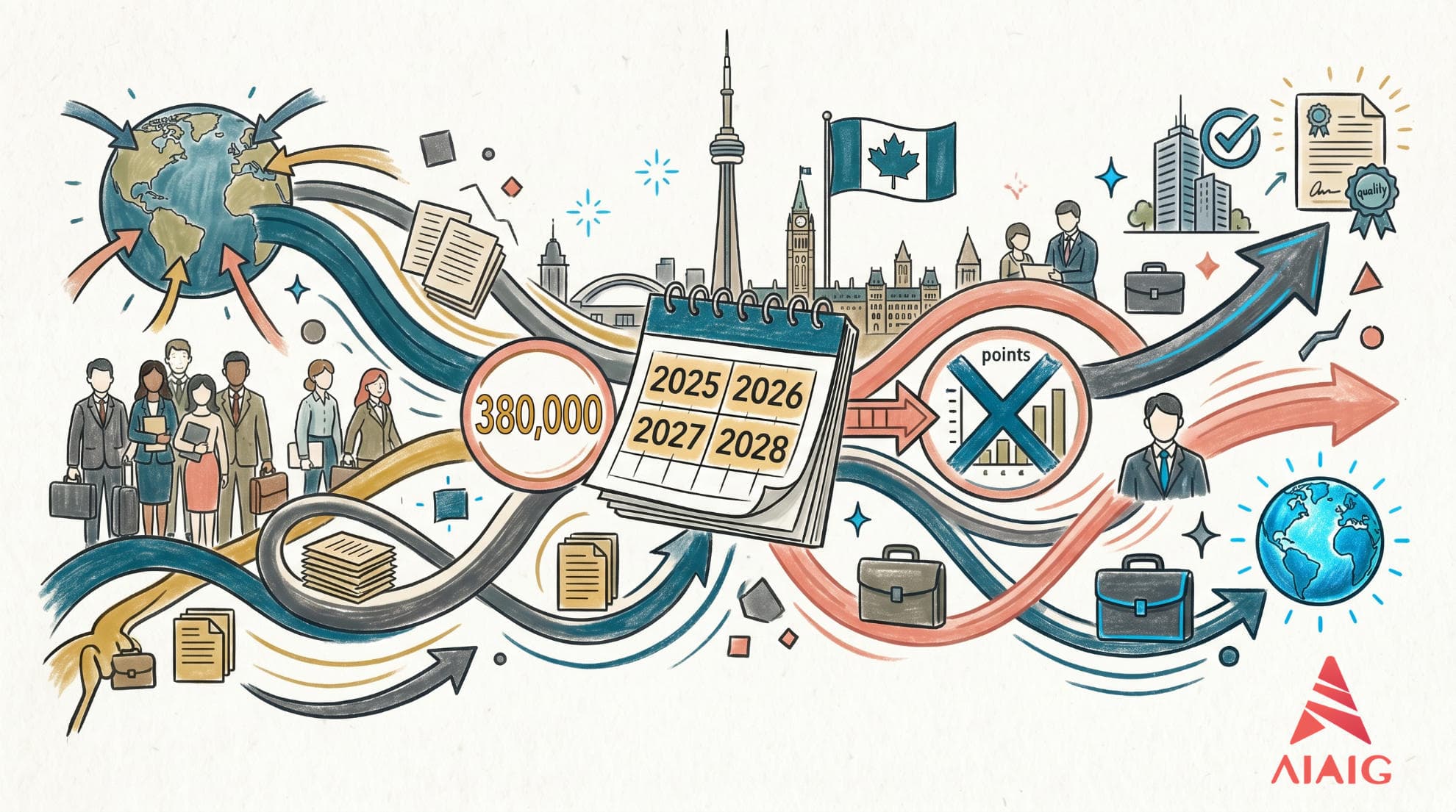 Canada Immigration Policy Overhaul 2025-2028: Permanent Resident Quota Cut to 380,000, Express Entry Points Removed