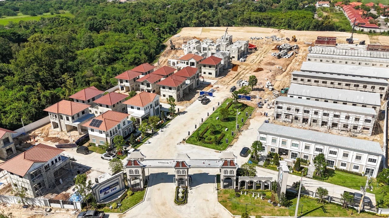 French Townhouse in Lalin Town Pattaya, Thailand - Double-Storey Design, New Project