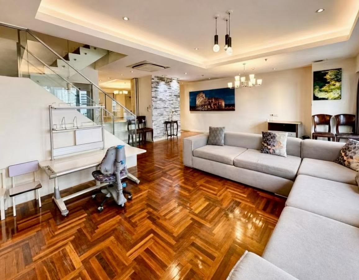 Bangkok Asoke Luxury Duplex Apartment|3BR 3BA|Monthly Rent ฿90,000