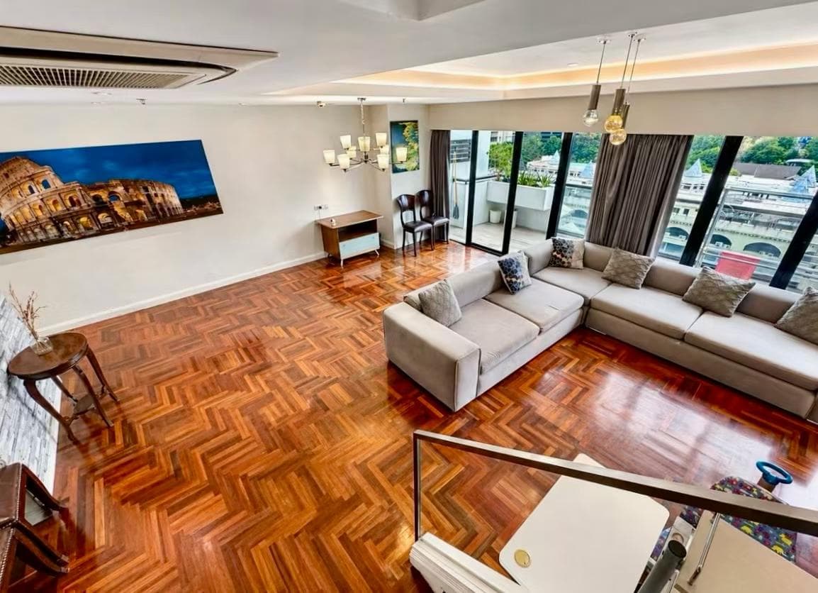 Bangkok Asoke Luxury Duplex Apartment|3BR 3BA|Monthly Rent ฿90,000