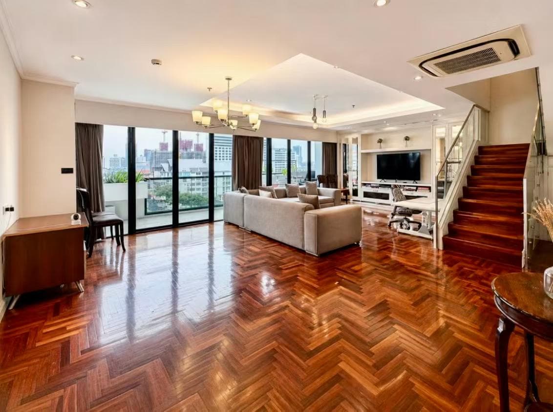 Bangkok Asoke Luxury Duplex Apartment|3BR 3BA|Monthly Rent ฿90,000