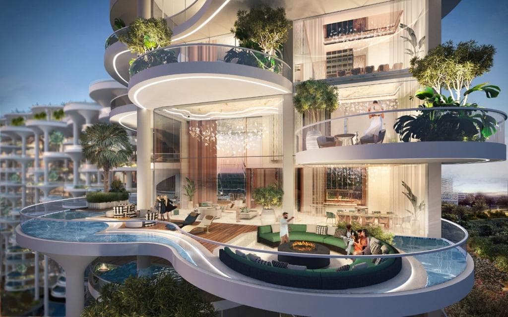 阿联酋迪拜达马克Cavalli Couture运河豪宅|3-5卧超豪华公寓|私人无边泳池