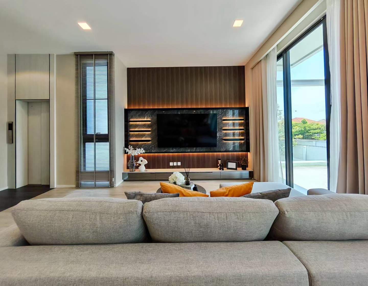 Luxury Detached House for Rent Near Bangkok's New Airport | 4BR 5BA with Elevator and Garden | 250,000 THB/Month