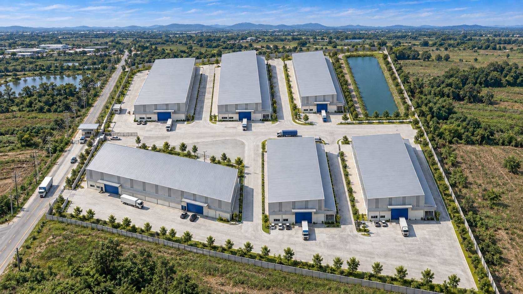 Standard Warehouse for Rent in Phananikom District, Chonburi, Thailand | 2385 sqm | Monthly Rent 286,200 THB