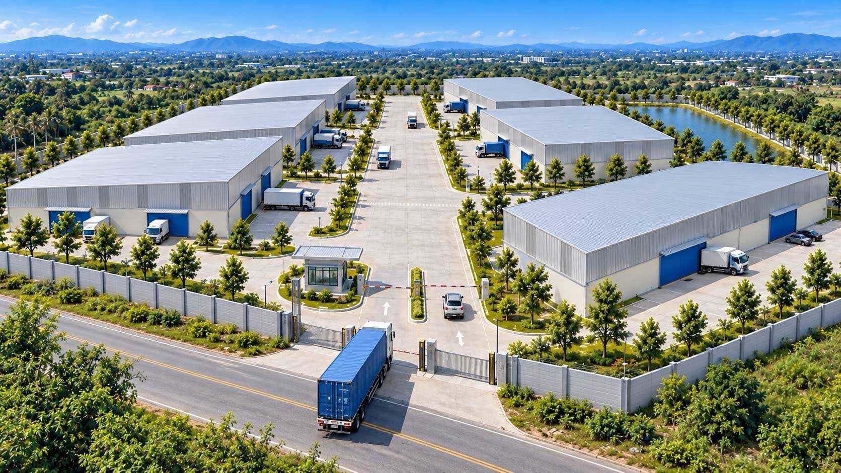 Standard Warehouse for Rent in Phananikom District, Chonburi, Thailand | 2385 sqm | Monthly Rent 286,200 THB
