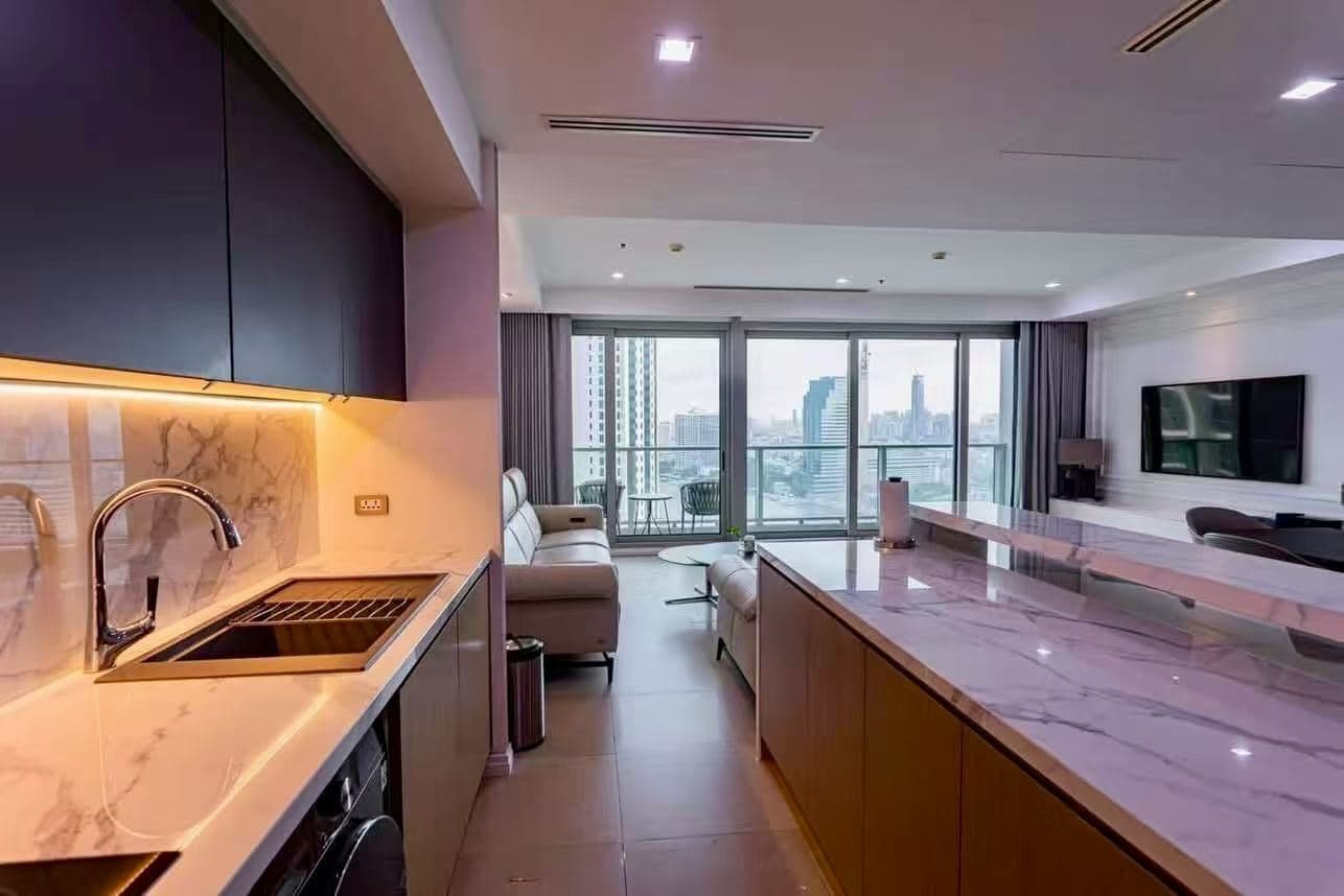 The River Bangkok, Thailand | 2-Bedroom 3-Bathroom Condo for Rent | Chao Phraya River View, 85,000 THB/Month