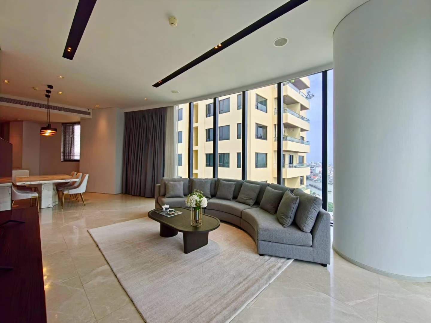 Bangkok Riverside Condo in Thailand | 2 Bedrooms 2 Bathrooms | Monthly Rent 120,000 THB Near BTS