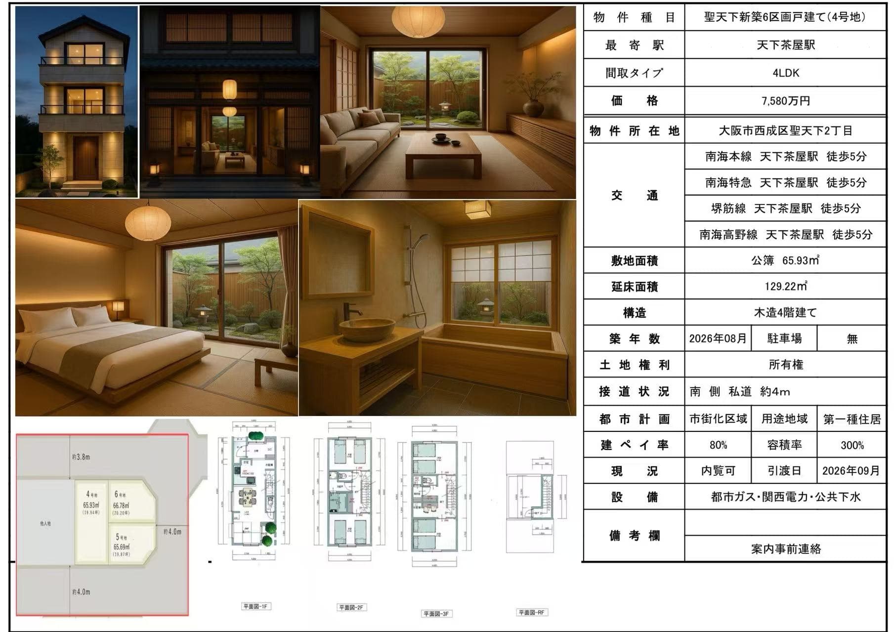 Osaka, Japan, Tengachaya 6 Block Building 4 Apartment, New Project 75.8 Million Yen